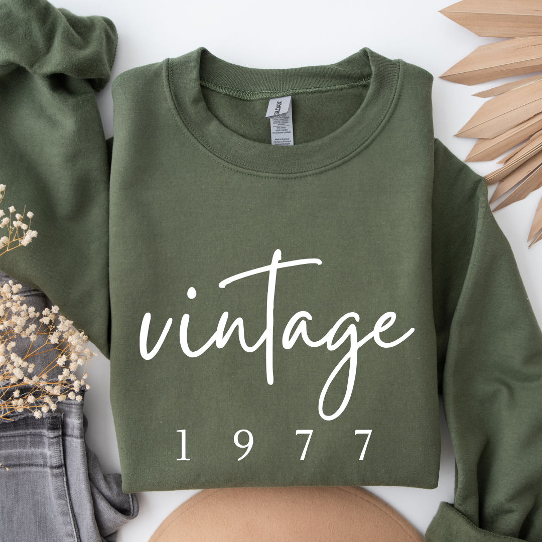 Vintage (Custom Birth Year) Crewnecks