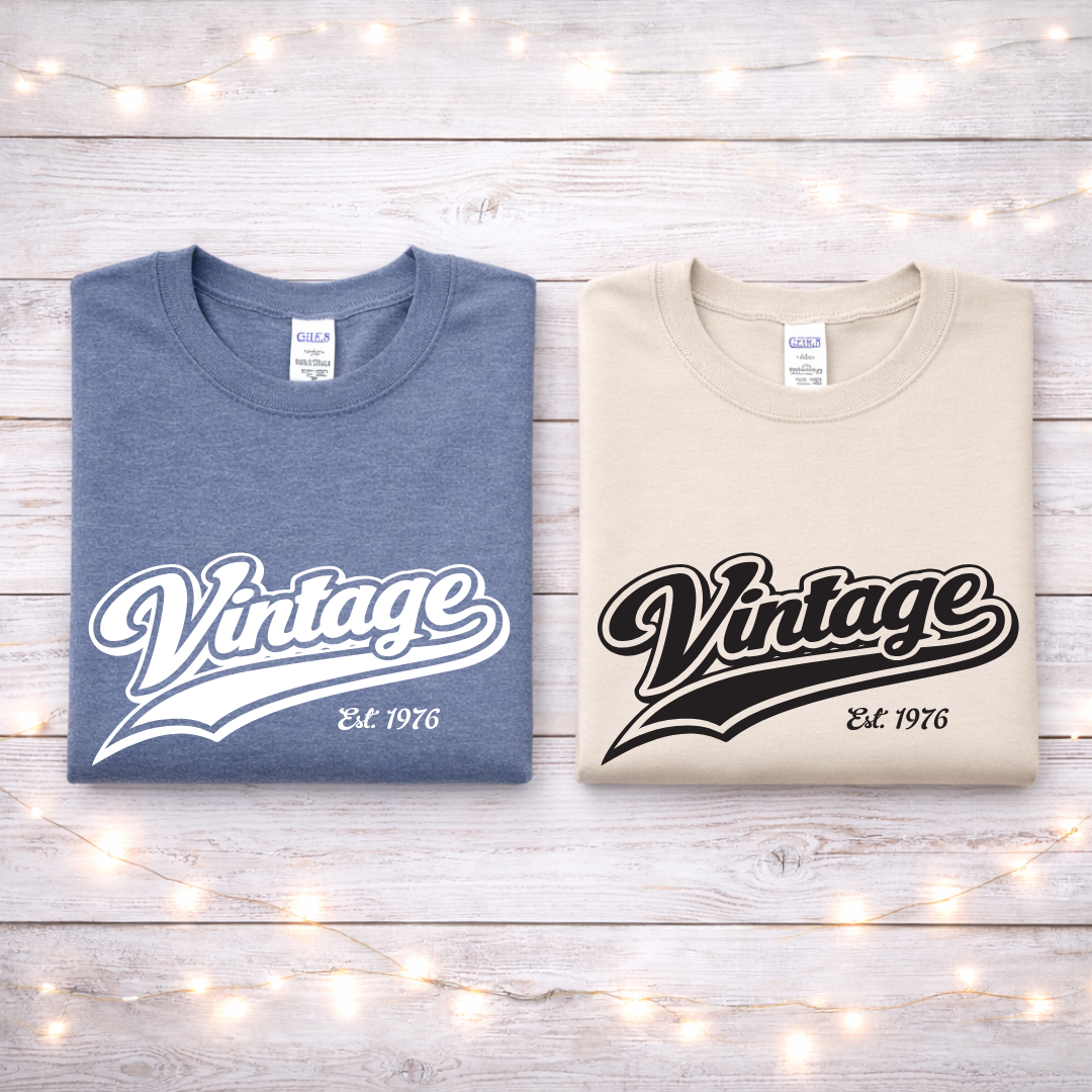 Vintage Est 1976 Tees/Crewnecks/Hoodies