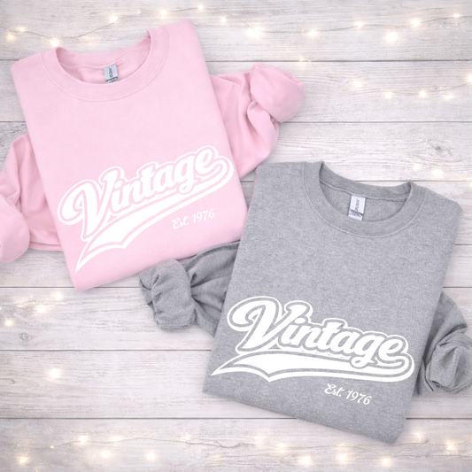 Vintage Est 1976 Tees/Crewnecks/Hoodies