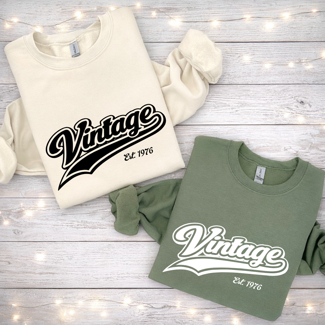 Vintage Est 1976 Tees/Crewnecks/Hoodies