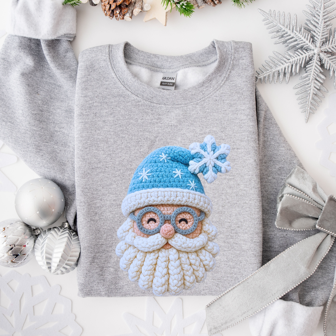 Yarn Blue Santa Crewnecks