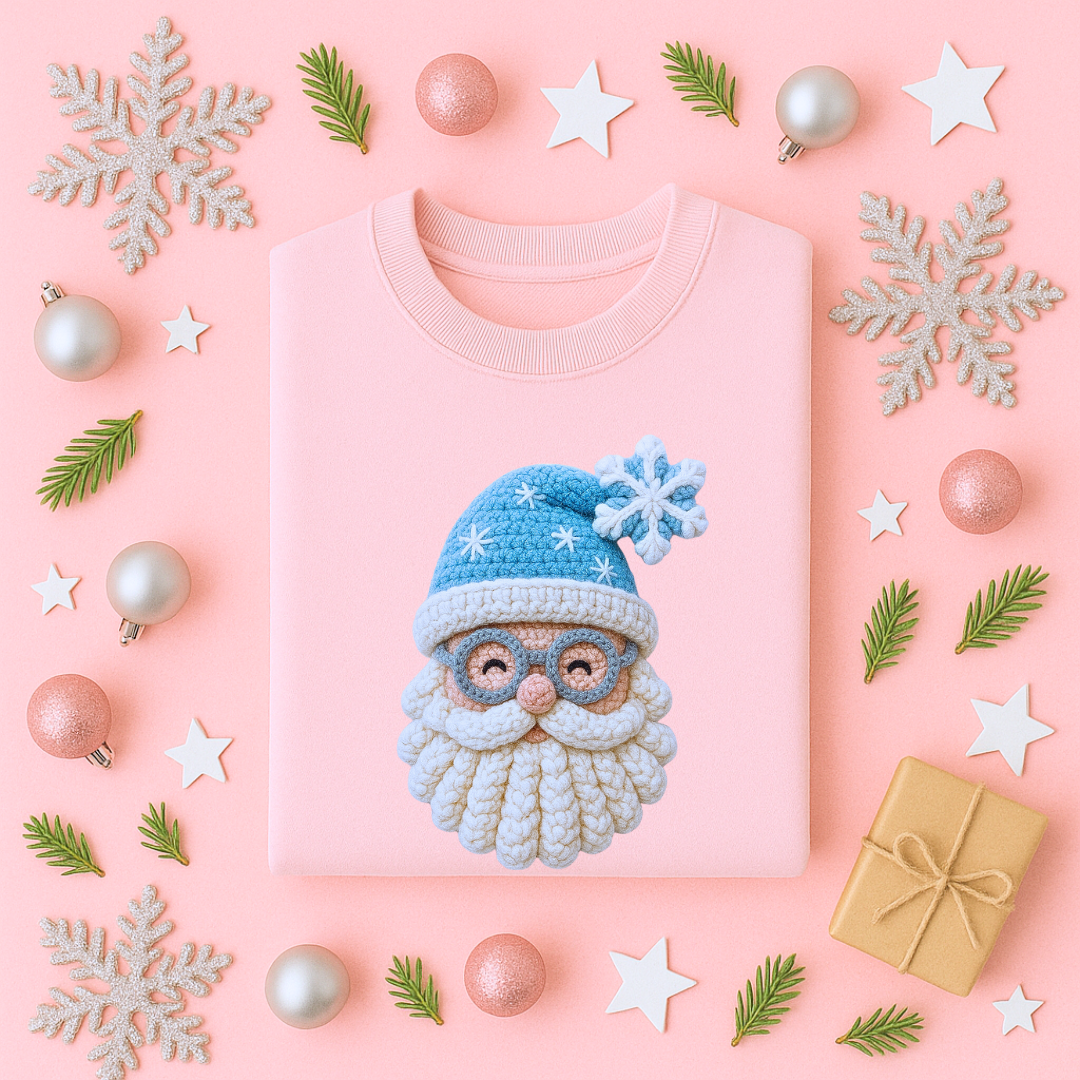 Yarn Blue Santa Crewnecks