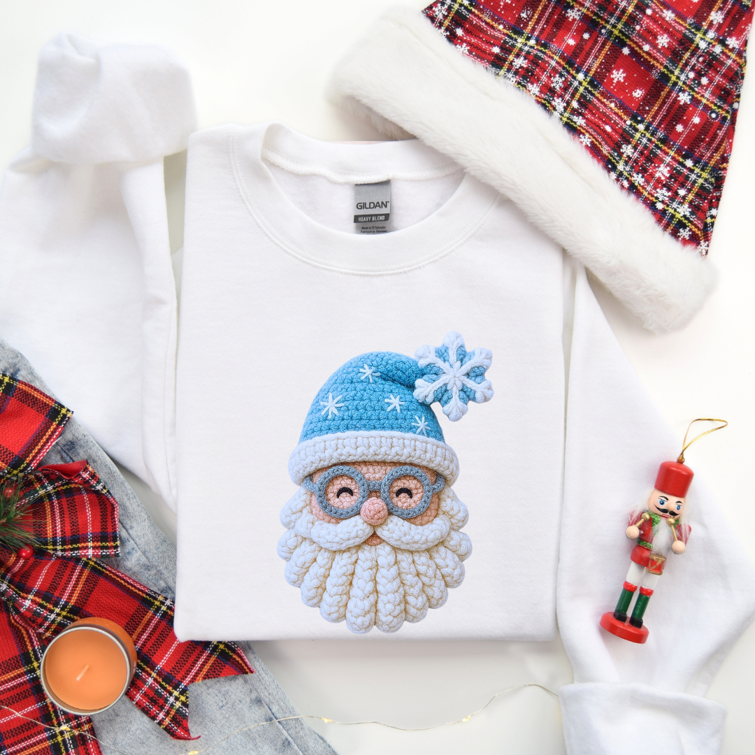 Yarn Blue Santa Crewnecks