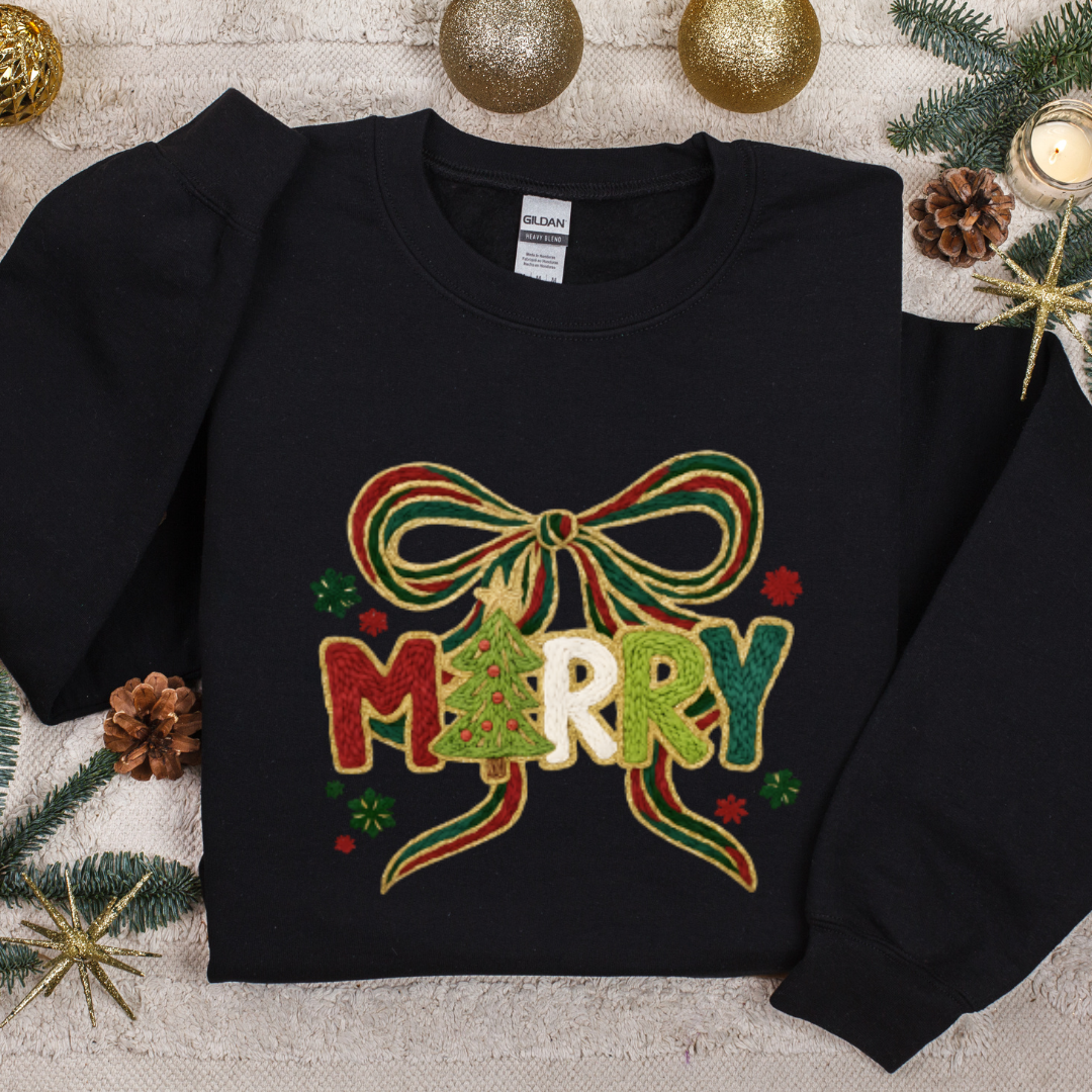 Yarn Merry Bow Crewnecks