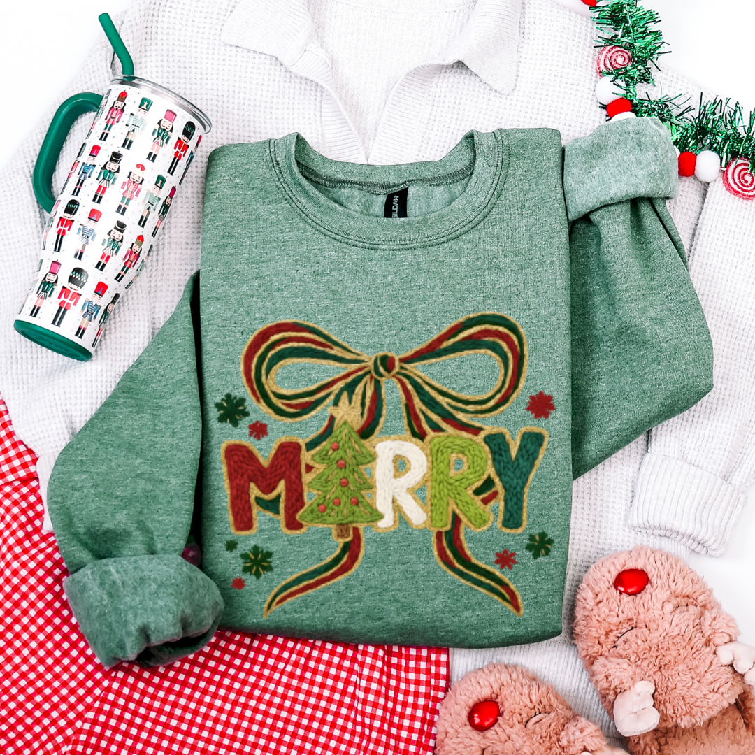 Yarn Merry Bow Crewnecks