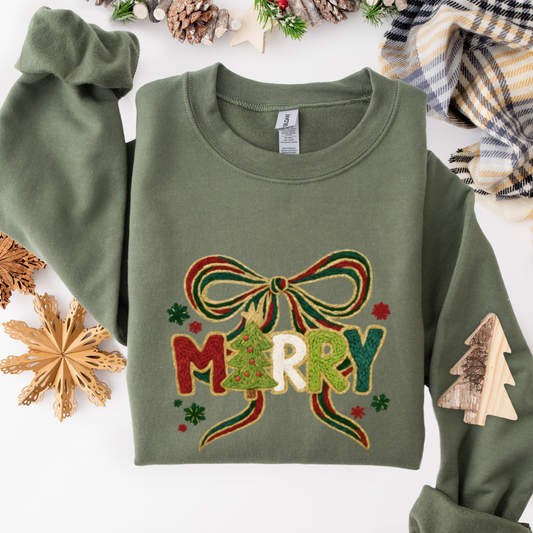 Yarn Merry Bow Crewnecks