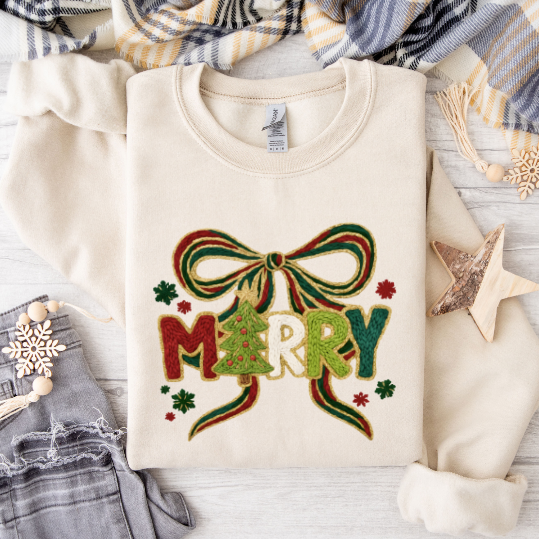 Yarn Merry Bow Crewnecks