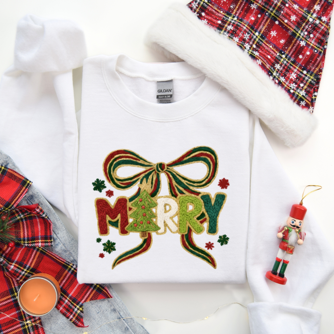 Yarn Merry Bow Crewnecks