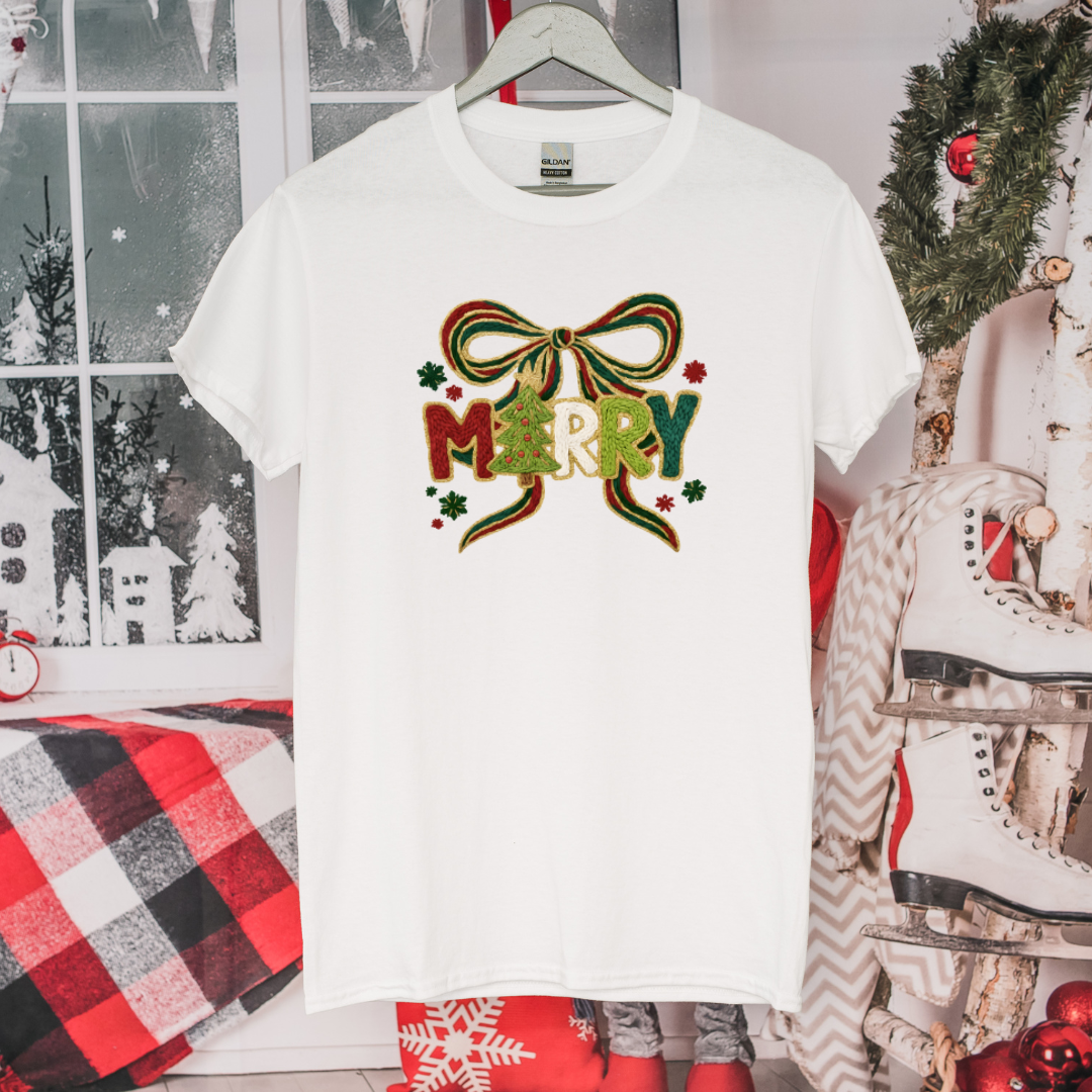 Faux Yarn Christmas Tees (3 Designs)