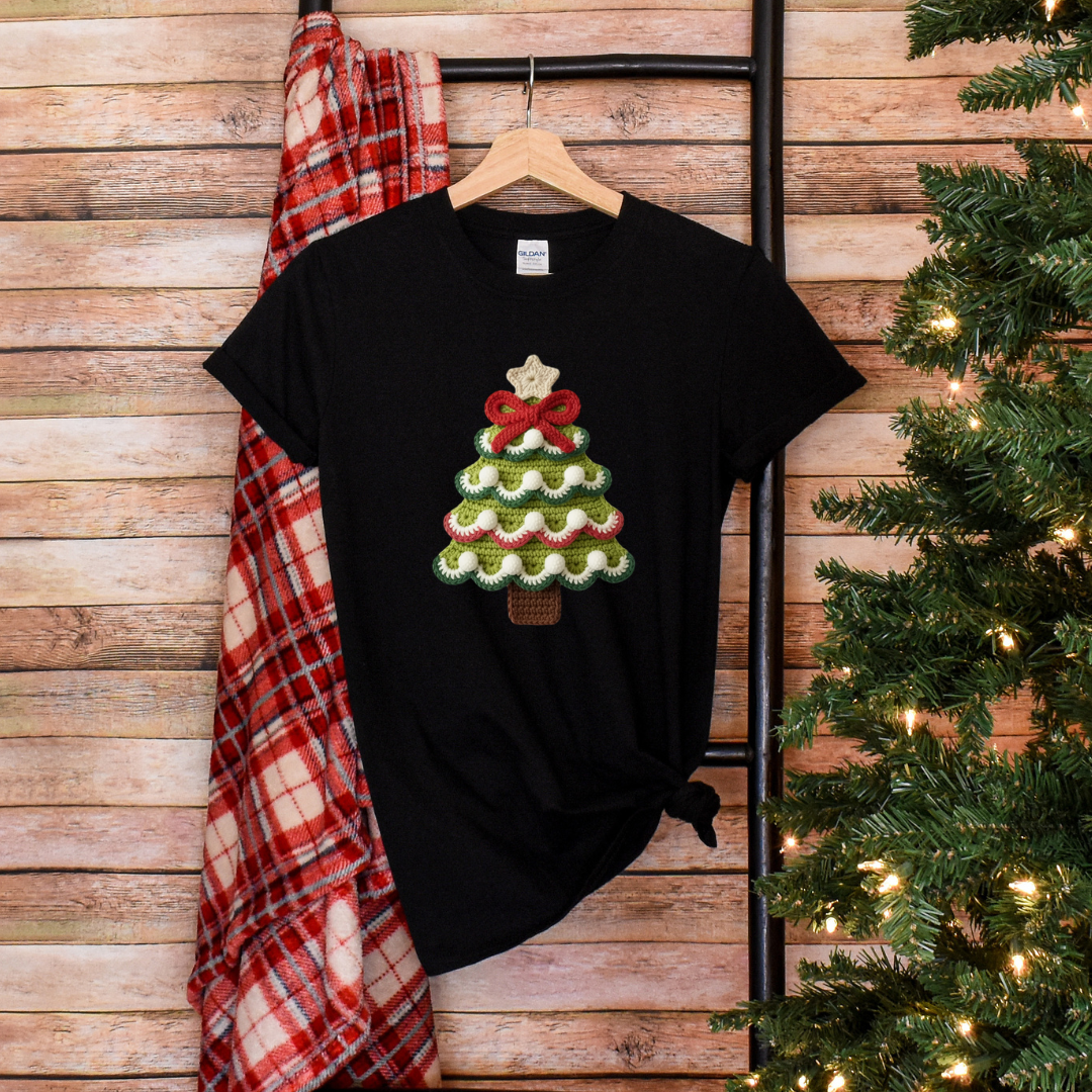 Faux Yarn Christmas Tees (3 Designs)