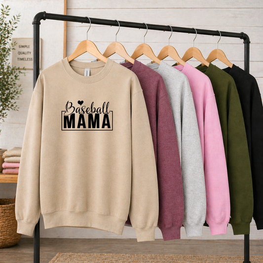 Baseball Mama Tees/Crewnecks/Hoodies