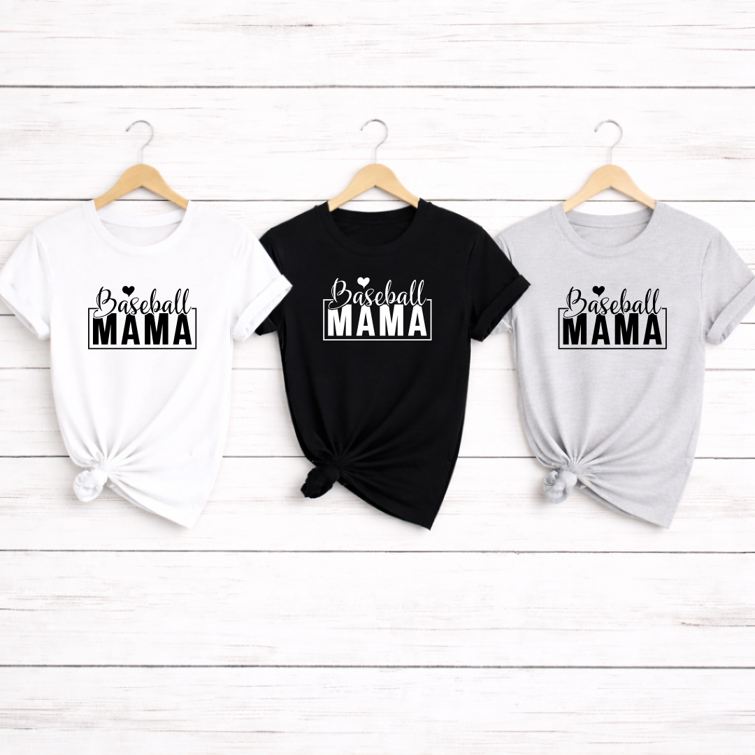Baseball Mama Tees/Crewnecks/Hoodies