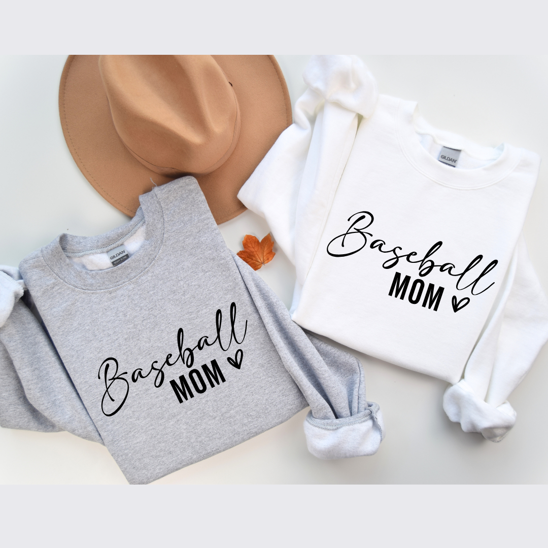 Baseball Mom Tees/Crewnecks/Hoodies