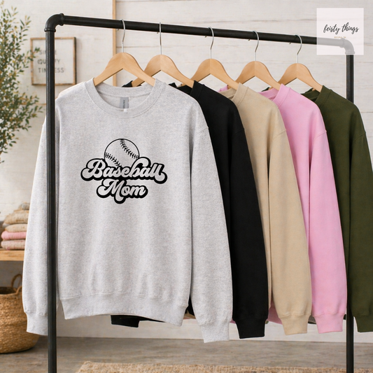 Baseball Mom Ball Tees/Crewnecks/Hoodies