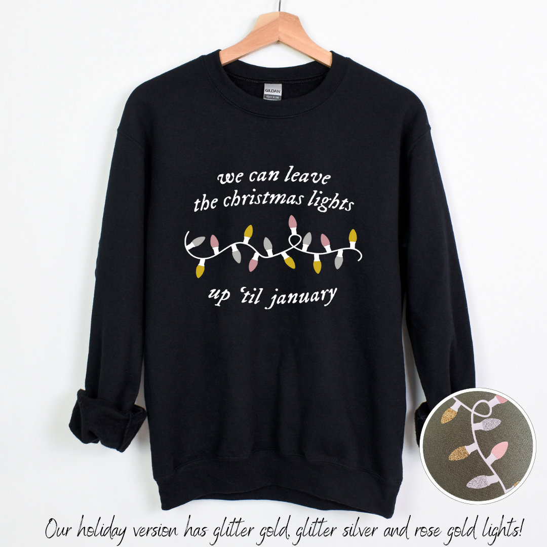 Swiftie Inspired Christmas Lights Crewnecks