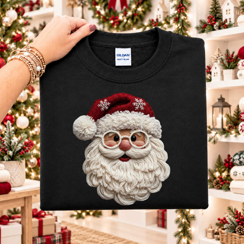 Faux Yarn Red Santa