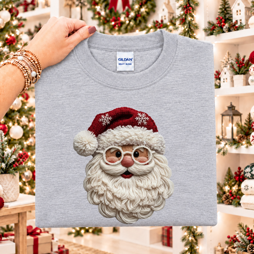 Faux Yarn Red Santa