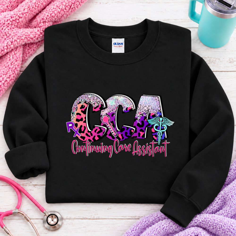 CCA Continuing Care Assistant pink/purple