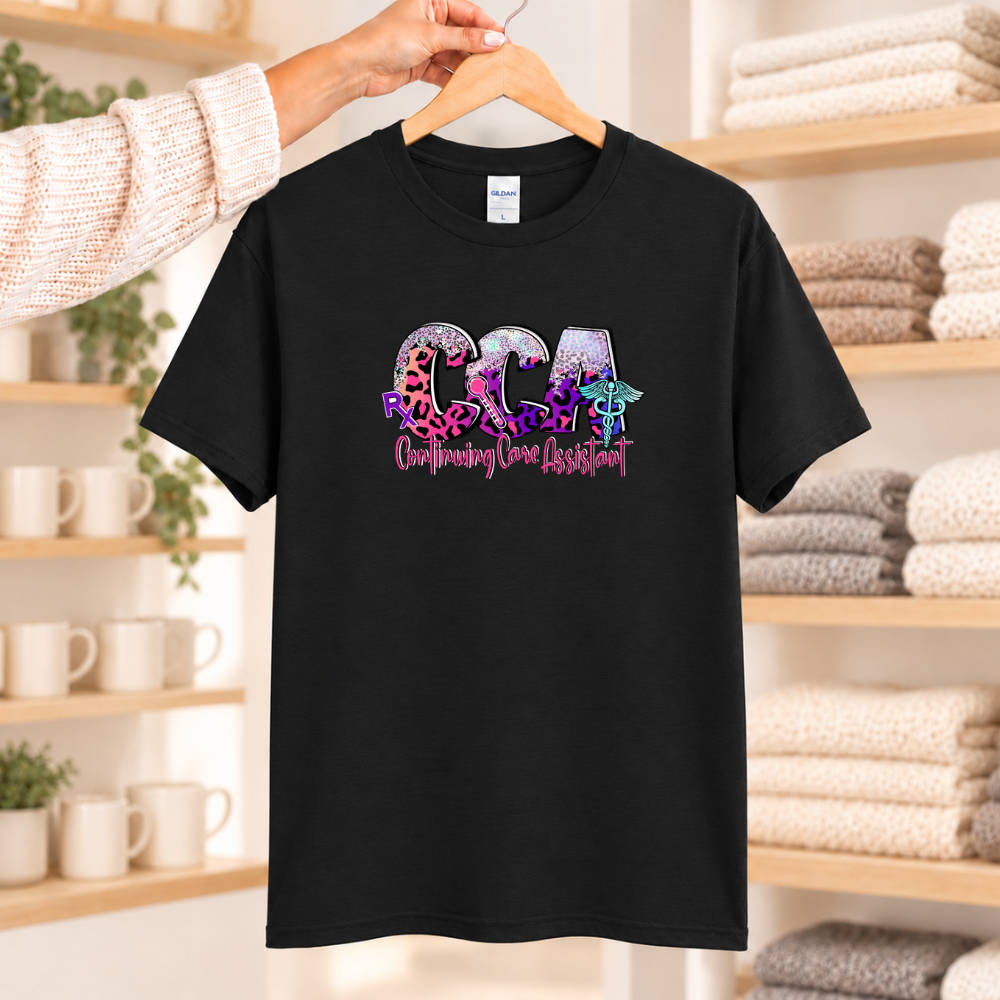 CCA Continuing Care Assistant pink/purple