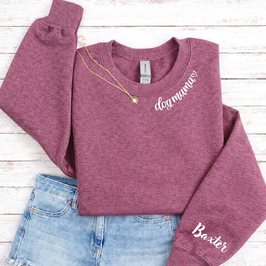 Dog Mama Collar Crewnecks w/ Names