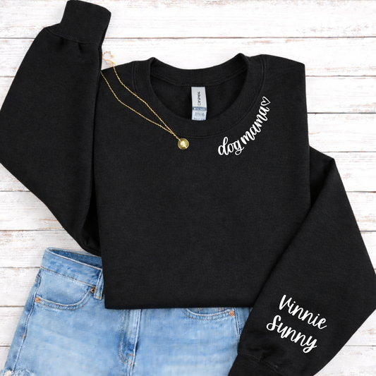 Dog Mama Collar Crewnecks w/ Names