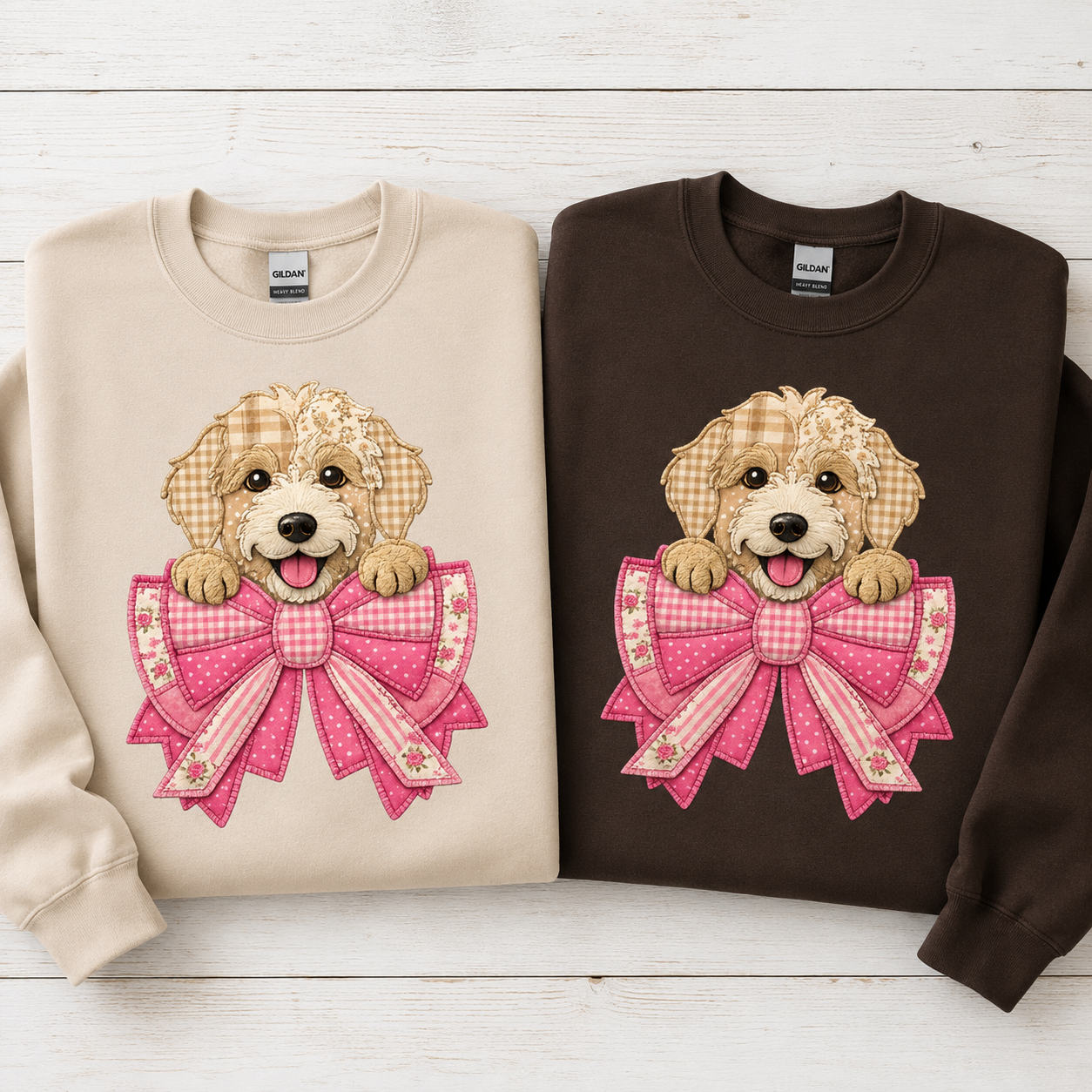 Faux Patchwork Doodle Tees/Crewnecks/Hoodies