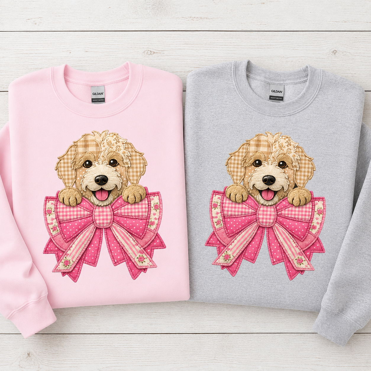 Faux Patchwork Doodle Tees/Crewnecks/Hoodies