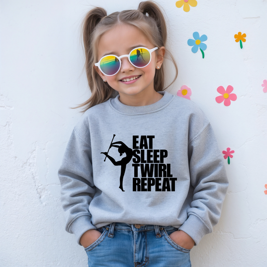 Eat Sleep Twirl Repeat Tees/Crewnecks/Hoodies
