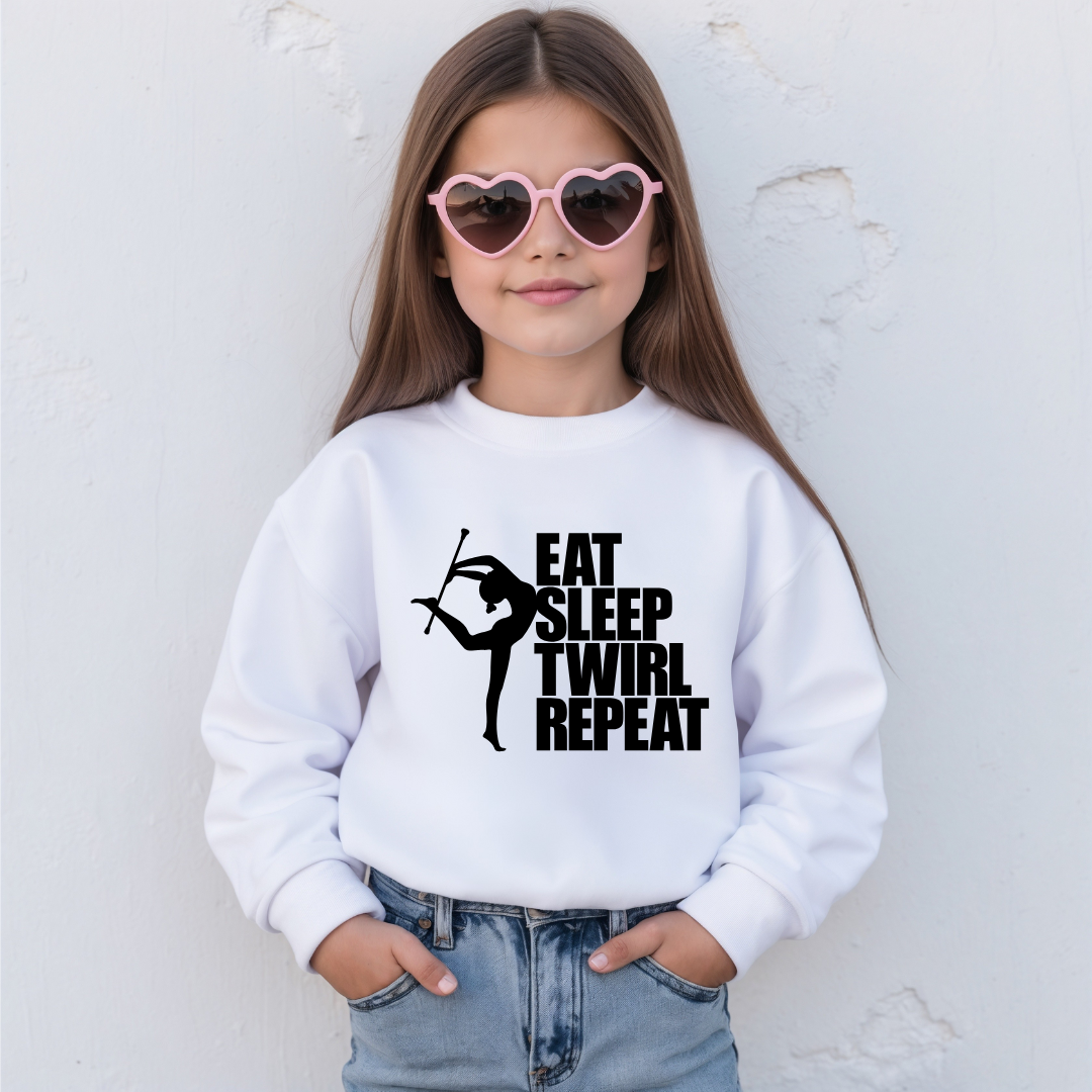Eat Sleep Twirl Repeat Tees/Crewnecks/Hoodies