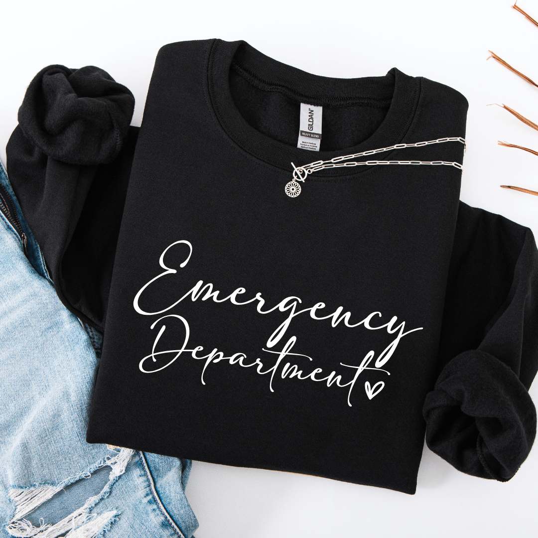 Health Care Script Crewneck Sweatshirts