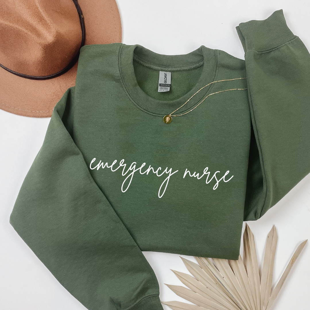 Health Care Script Crewneck Sweatshirts