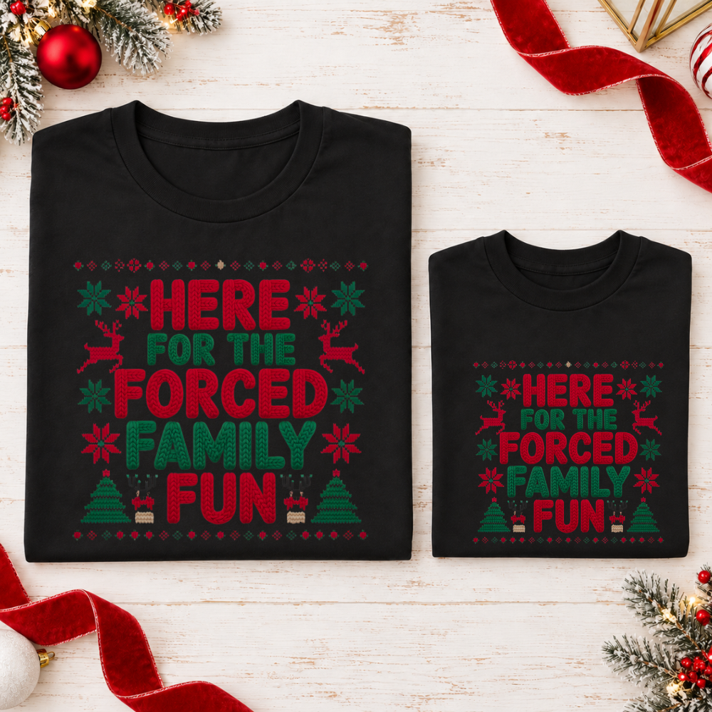 Here for the Forced Family Fun Kids + Adults