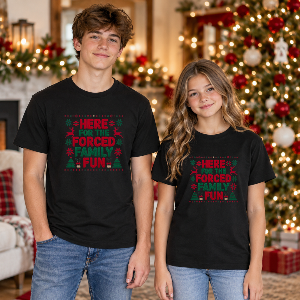 Here for the Forced Family Fun Kids + Adults