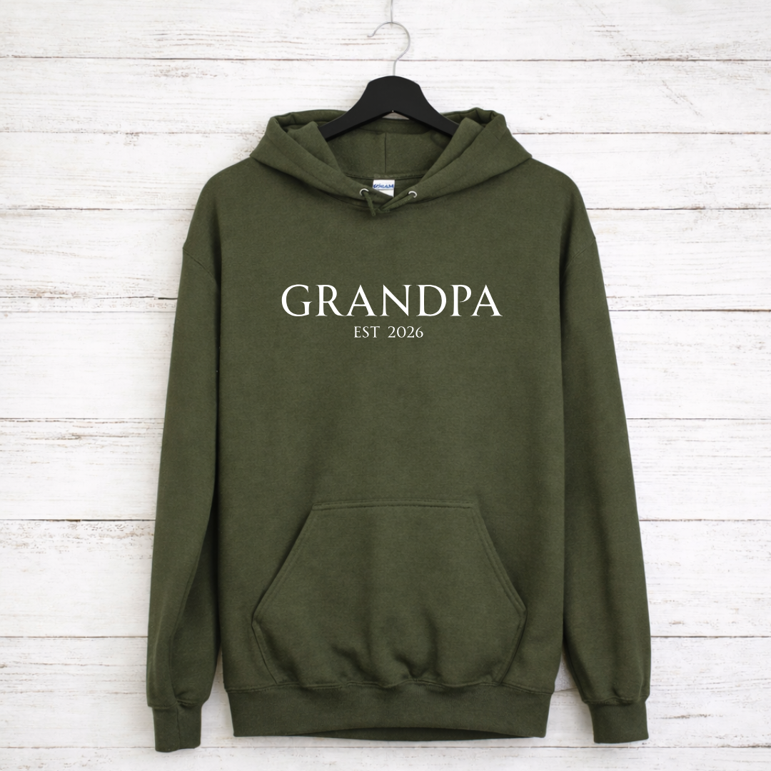 Grandpa Est 2026 Tees/Crewnecks/Hoodies