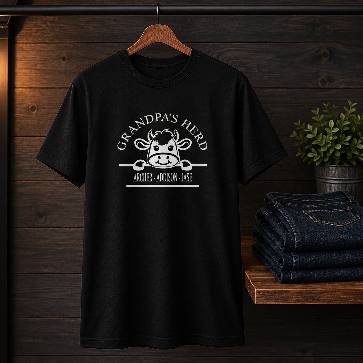 Grandpa's Herd Personalized Tees/Crewnecks/Hoodies