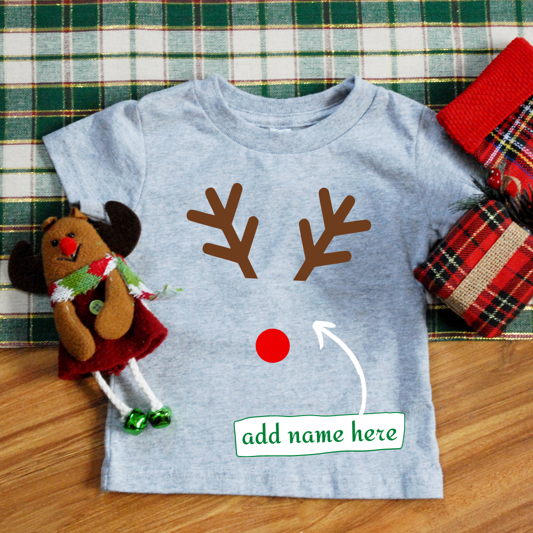 Reindeer Custom Name Family Tees