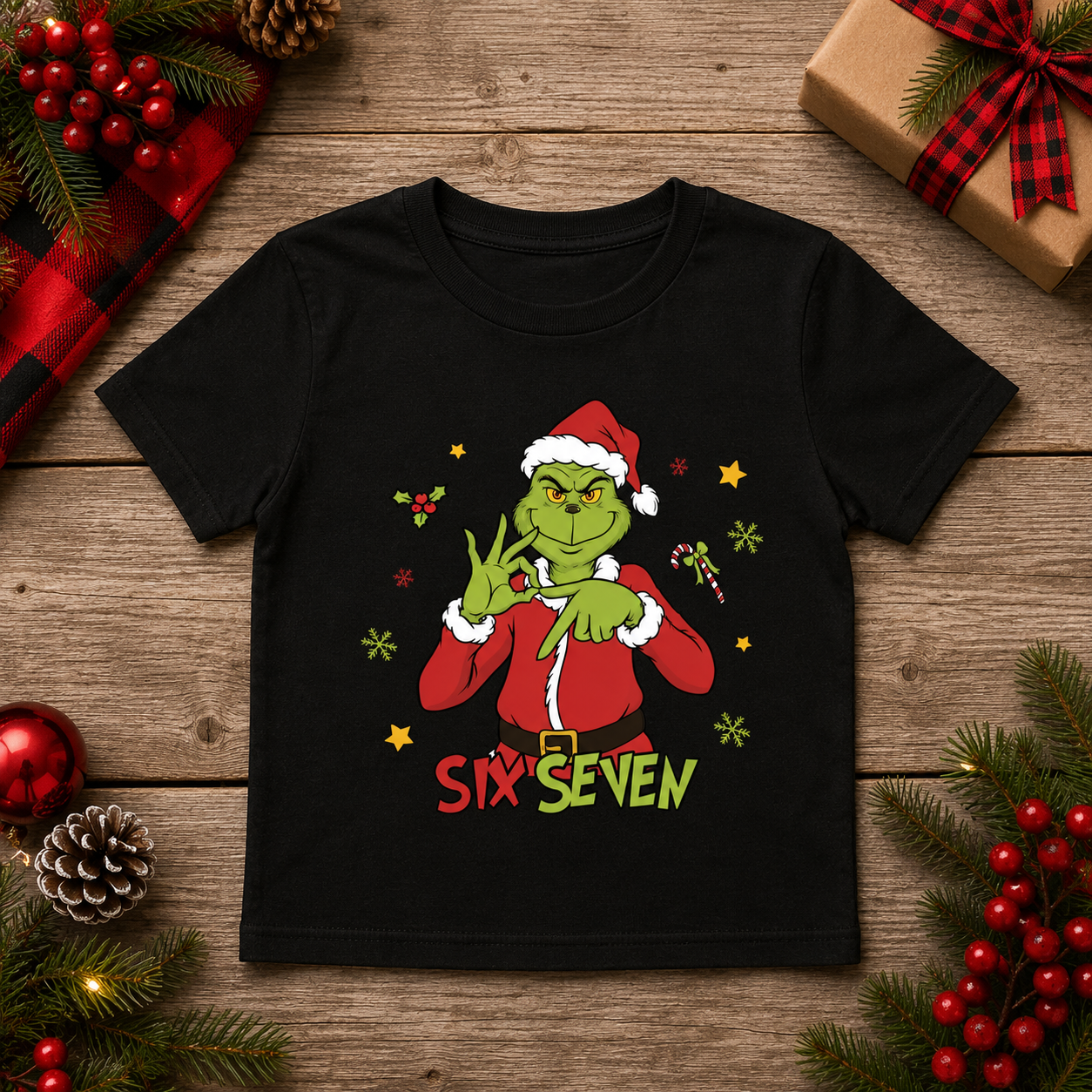 Grinch 6 7 Christmas Kids Tees and Crewnecks