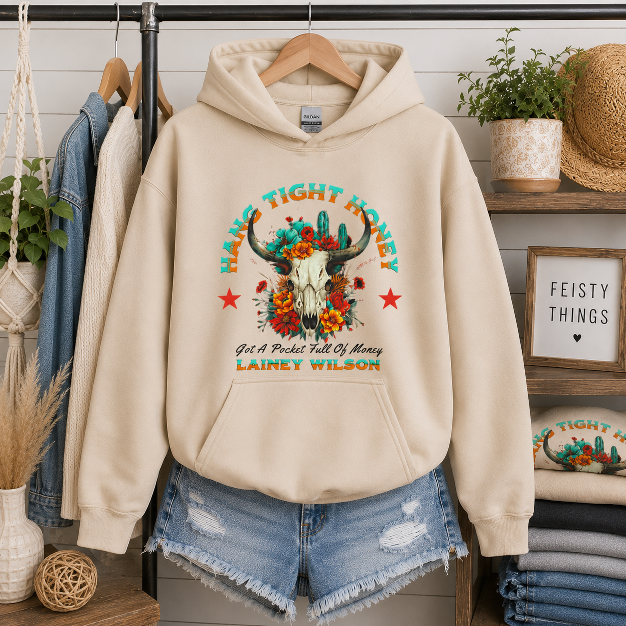 Lainey Hang Tight Honey Tees/Crewnecks/Hoodies
