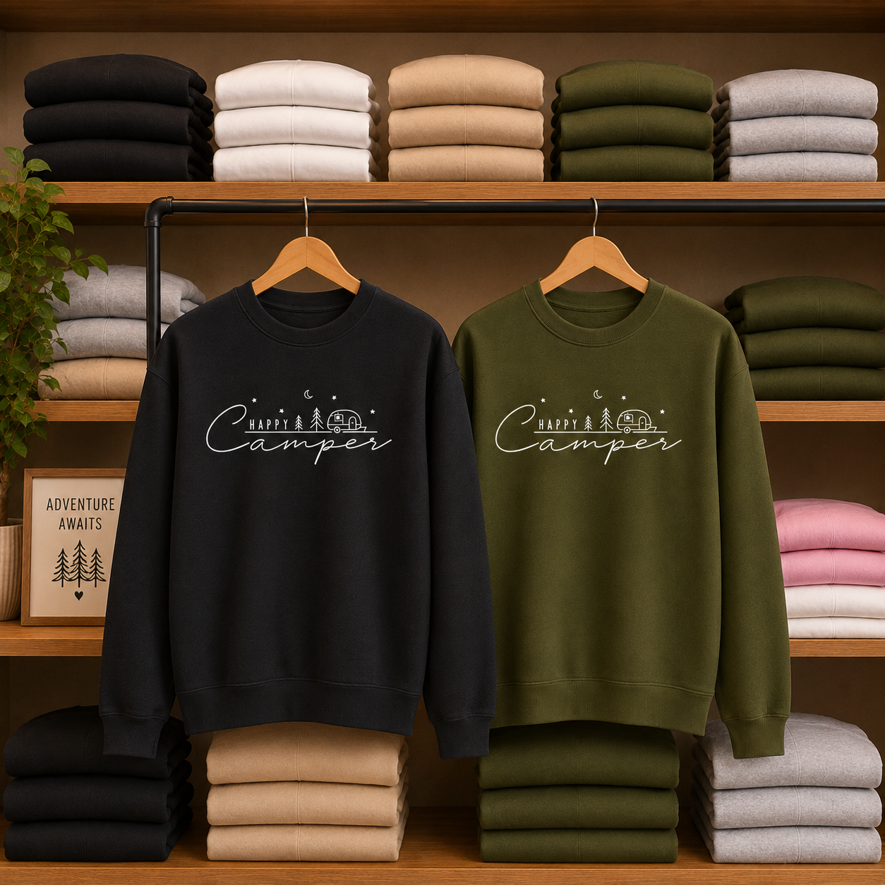 Happy Camper Tees/Crewnecks/Hoodies