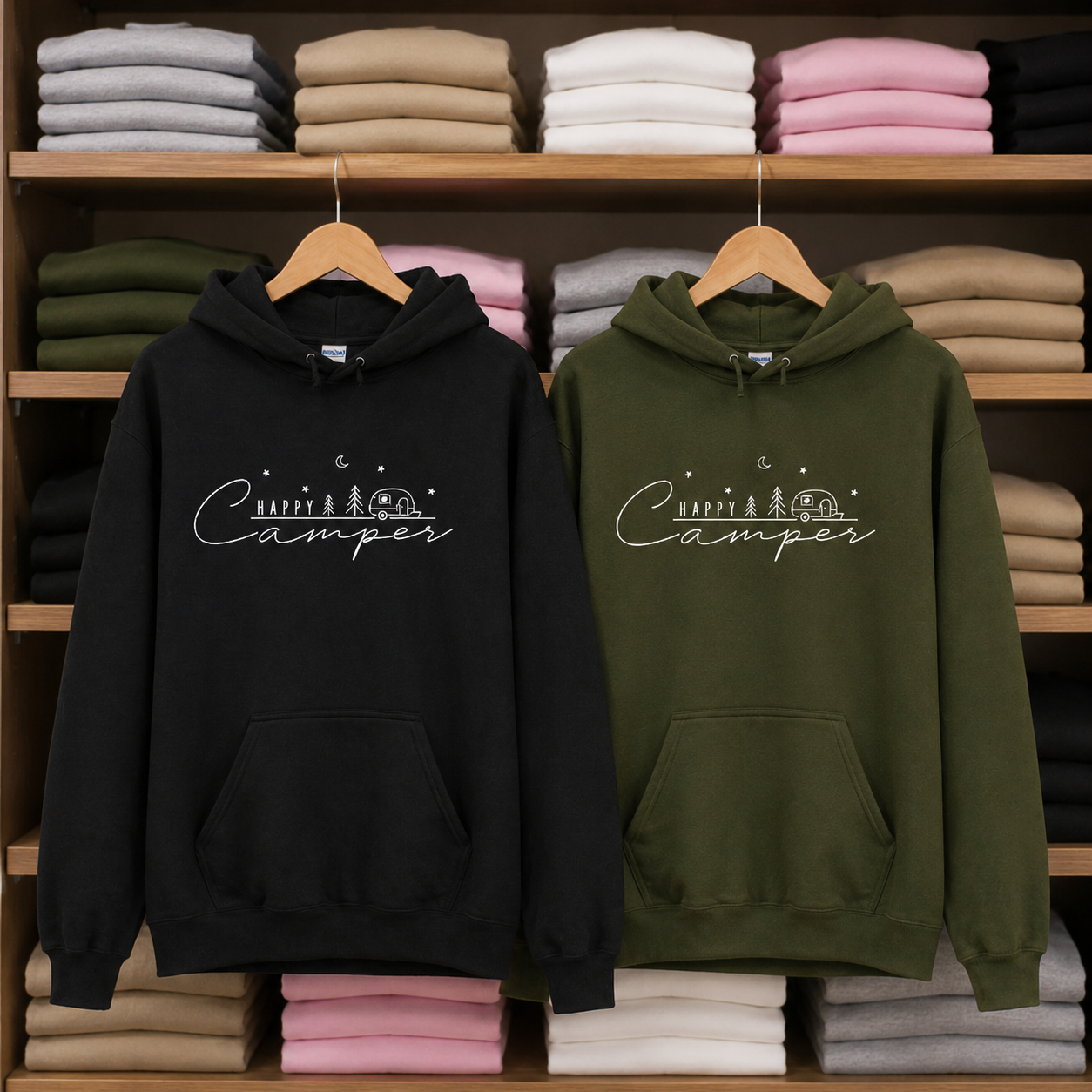 Happy Camper Tees/Crewnecks/Hoodies