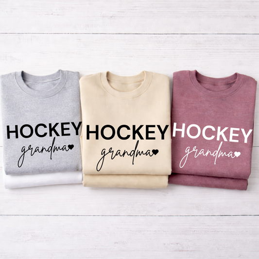 Hockey Grandma Tees/Crewnecks/Hoodies