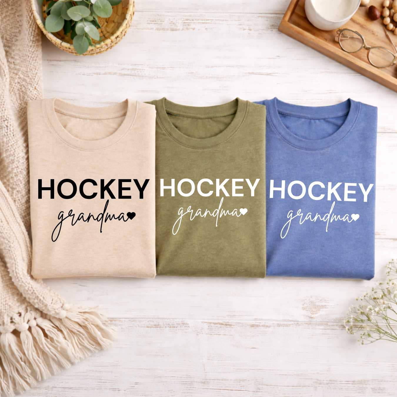Hockey Grandma Tees/Crewnecks/Hoodies