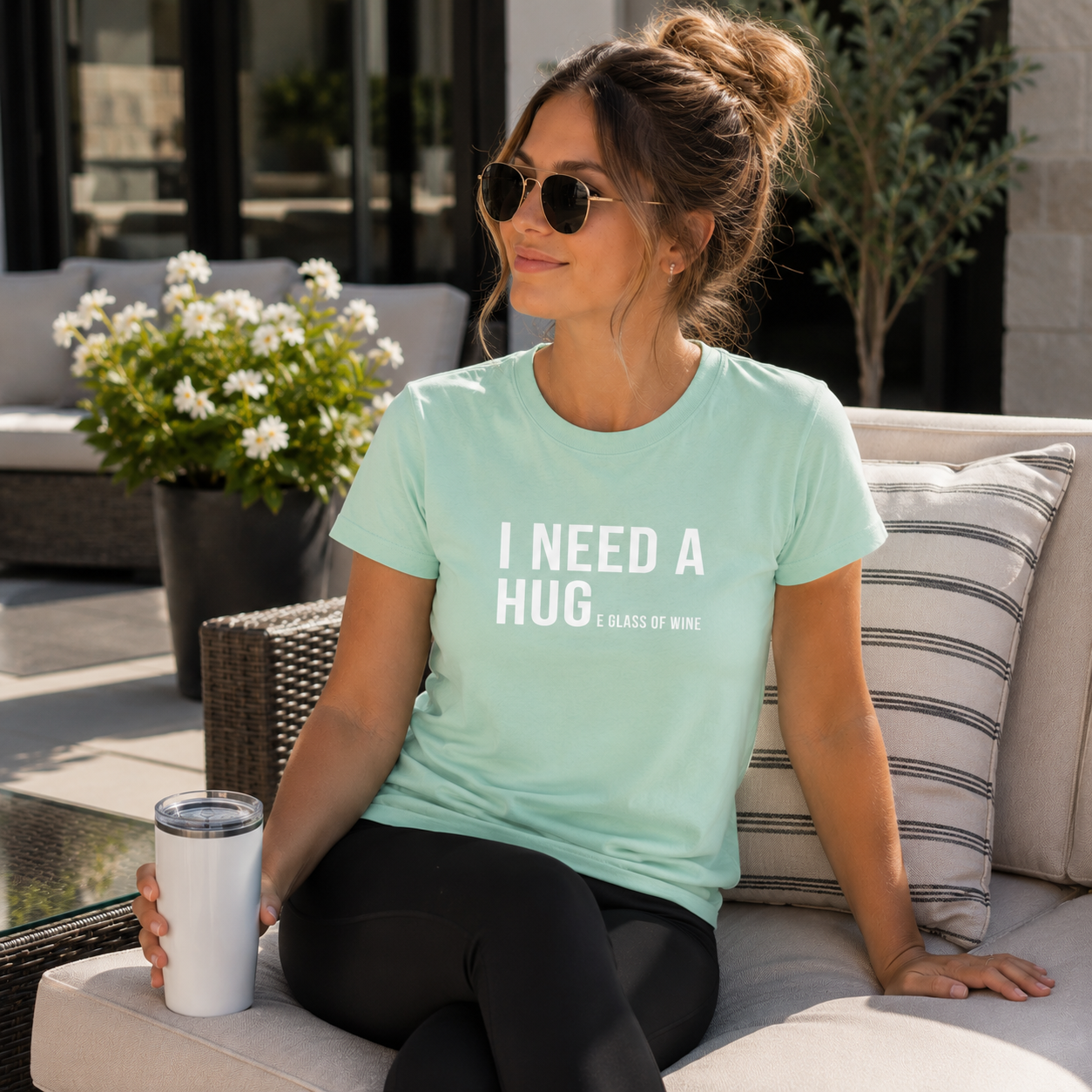 I Need a Huge Glass of Wine Ideal Fit Tees