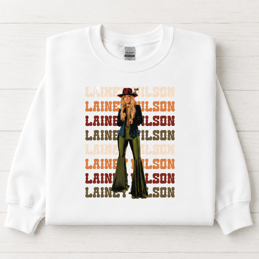Lainey Wilson White Crewnecks