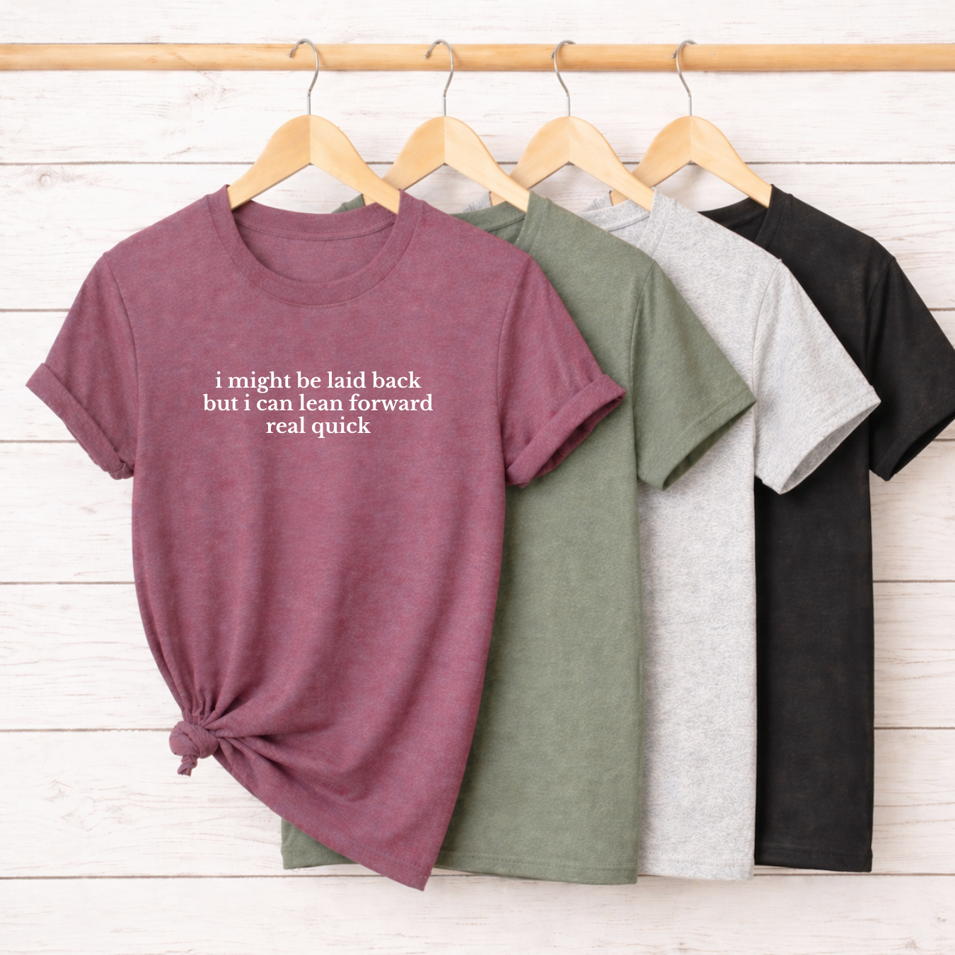 Lean Forward Real Quick Tees/Crewnecks/Hoodies