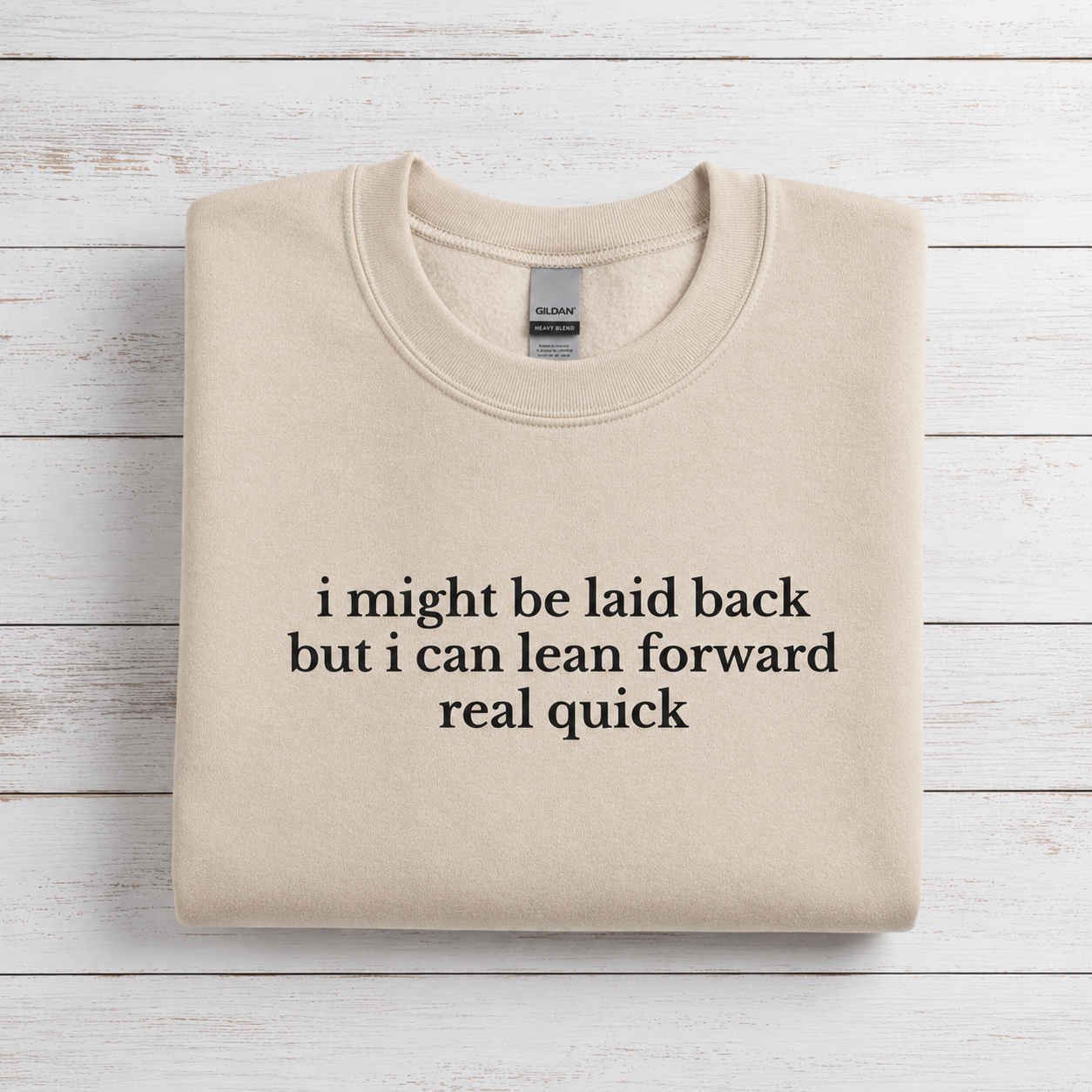 Lean Forward Real Quick Tees/Crewnecks/Hoodies