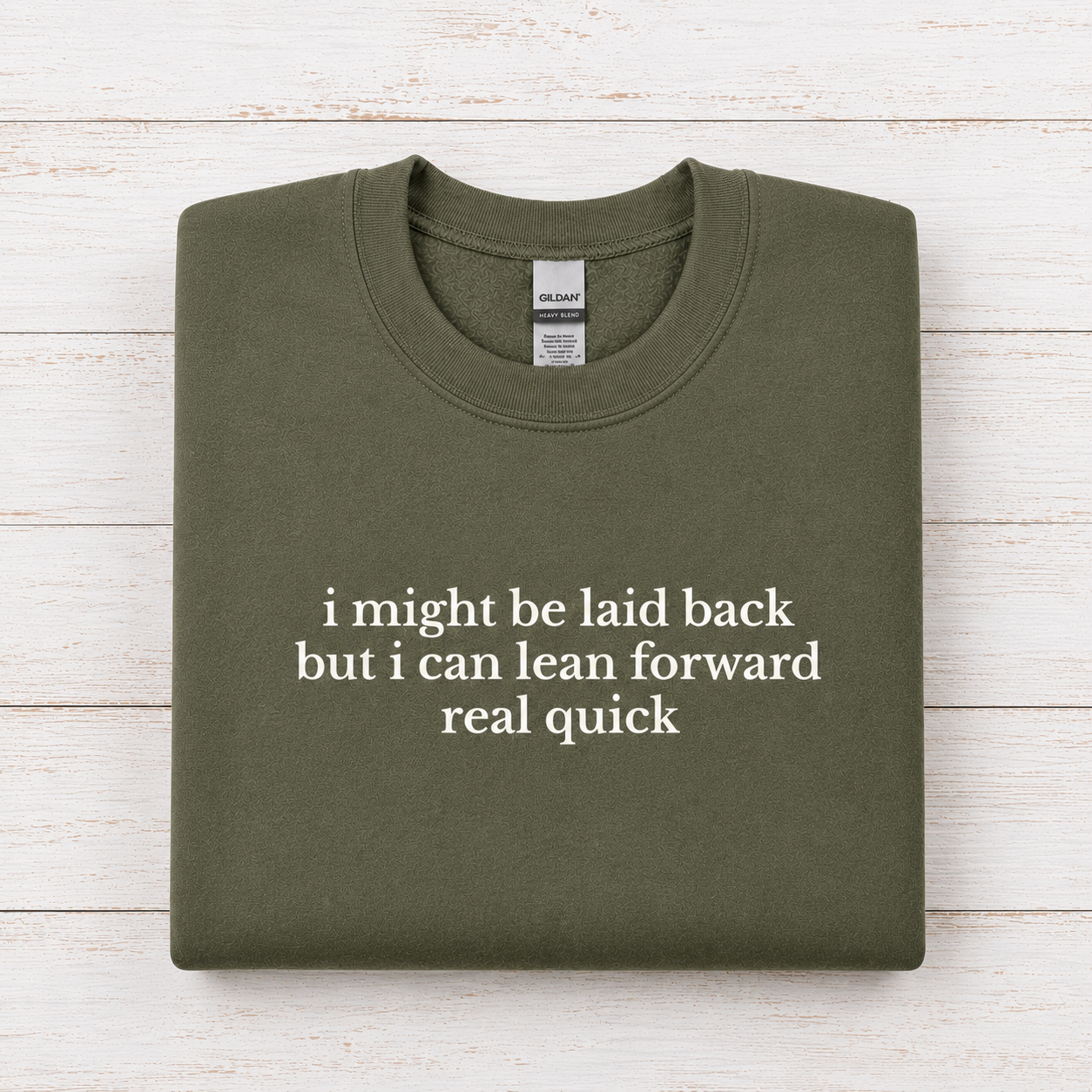 Lean Forward Real Quick Tees/Crewnecks/Hoodies