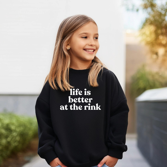 Life Is Better at the Rink Kids Tees/Crewnecks