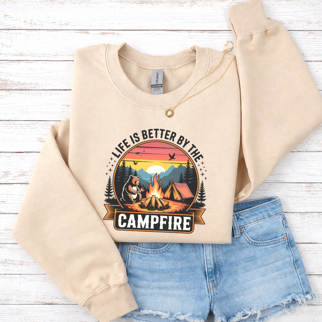 Life Is Better By The Campfire Adult Tees/Crewnecks/Hoodies