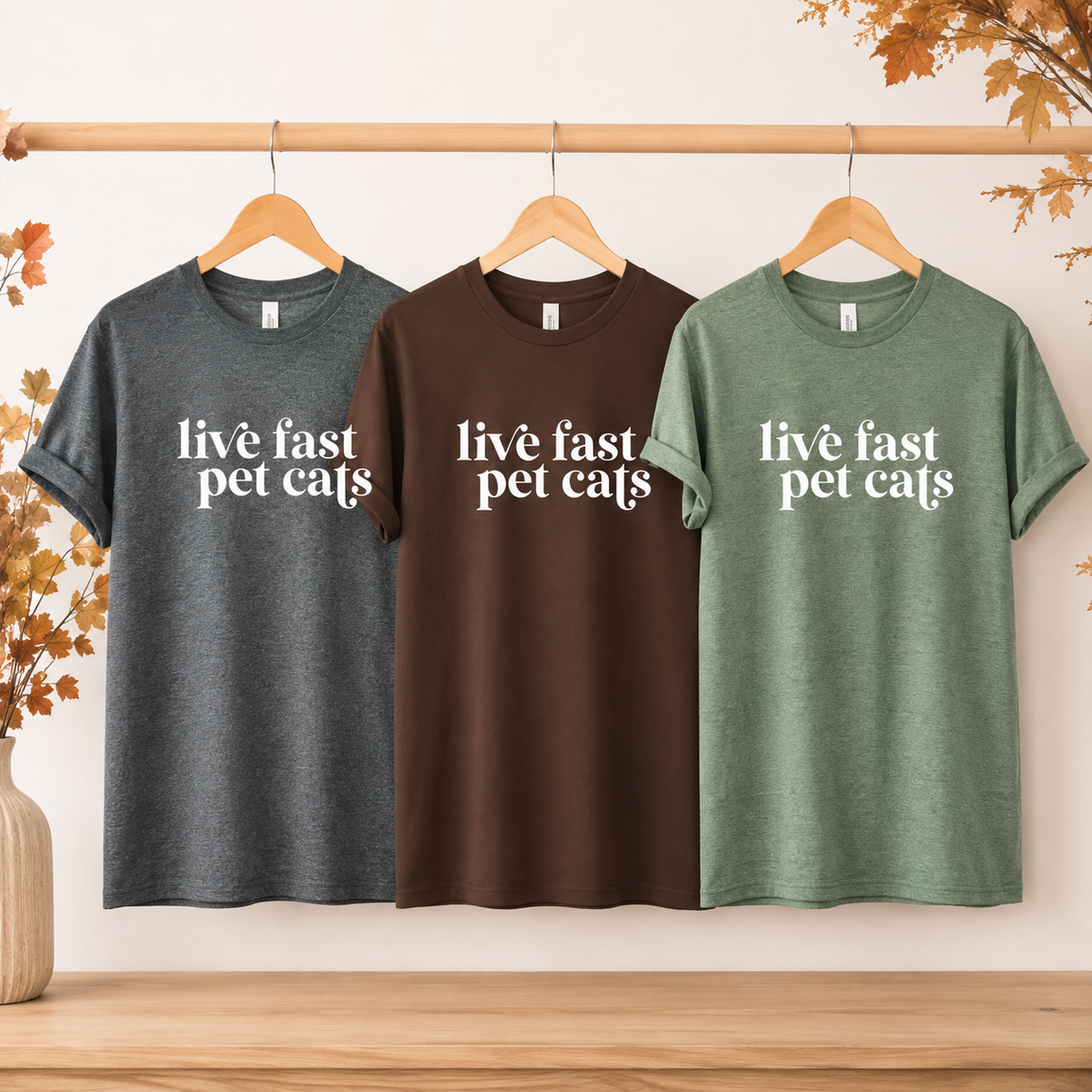 Live Fast Pet Cats Tees
